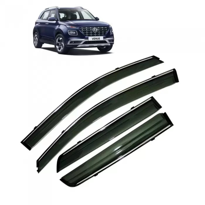 Hyundai Venue Car Window Door Visor with Chrome Line (Set Of 4 Pcs.)

by Imported