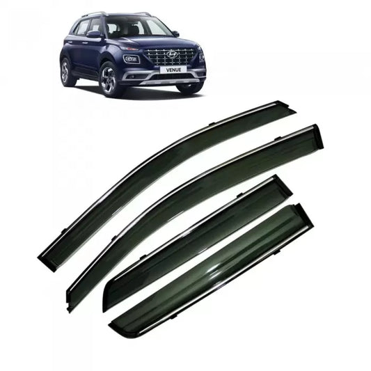 Hyundai Venue Car Window Door Visor with Chrome Line (Set Of 4 Pcs.)

by Imported