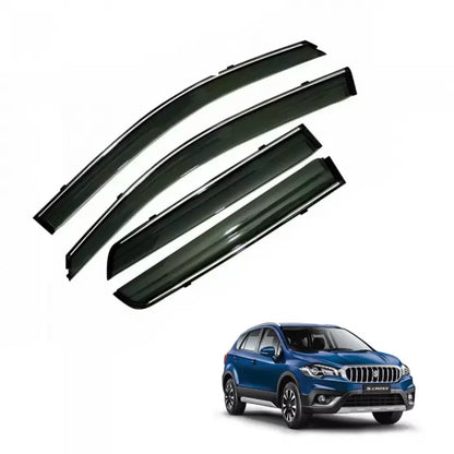 Maruti Suzuki S Cross Car Window Door Visor with Chrome Line (Set Of 4 Pcs.)

by Imported