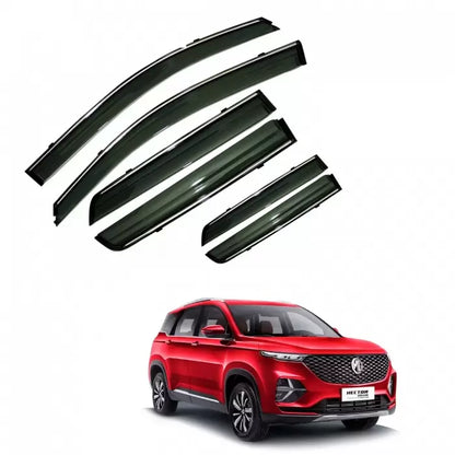 MG Hector Plus Car Window Door Visor with Chrome Line (Set Of 6 Pcs.)

by Imported