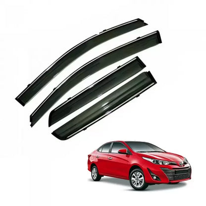 Toyota Yaris Car Window Door Visor with Chrome Line (Set Of 4 Pcs.)

by Imported