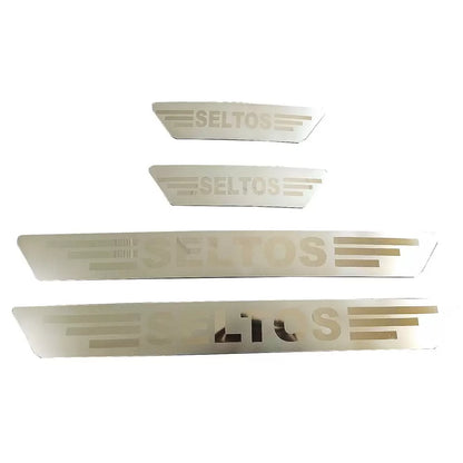 Kia Seltos Stainless Steel Door Scuff Foot Sill Plate Guards (Set of 4 Pcs.)

by Winner