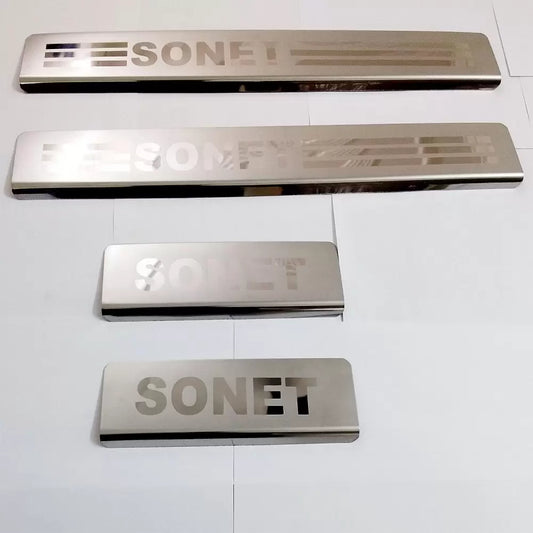 Kia Sonet Stainless Steel Door Scuff Foot Sill Plate Guards (Set of 4 Pcs.)

by Winner