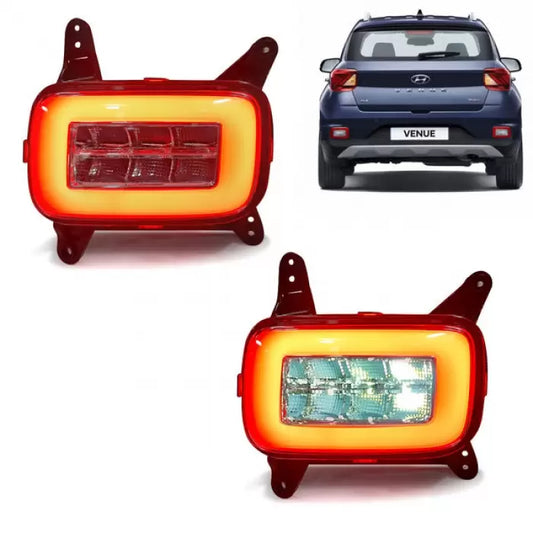 Hyundai Venue Bumper Reflector LED Light Tail Light Design (Set of 2Pcs.)

by Imported