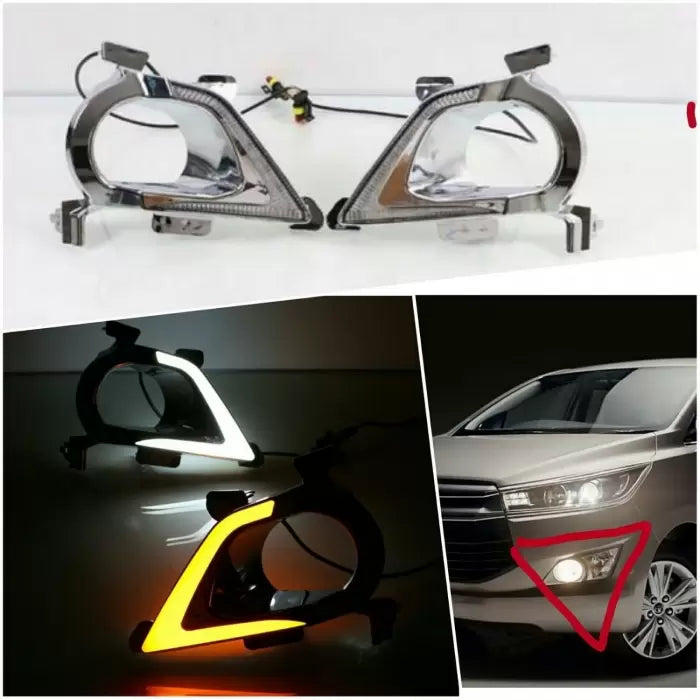 Toyota New Innova Crysta LED Front DRL Day Time Running Lights (Set of 2Pcs.)

by Imported