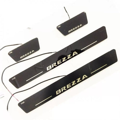 Matrix Moving LED Light Scuff Sill Plate Guards for Maruti Suzuki Vitara Brezza - 4 Pieces

by Imported