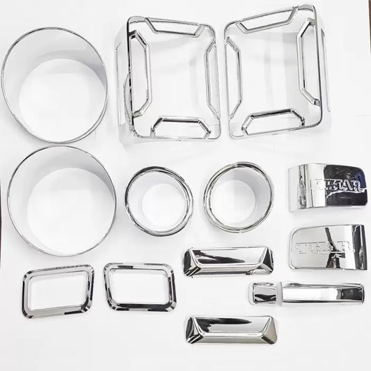 Mahindra Thar 2020 Onward Exterior Chrome Body Show Kits Combo (Set of 13 Pcs.)

by Cnleague