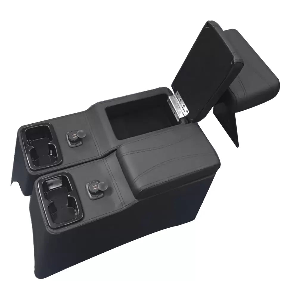 Mahindra Thar 2020 Onwards ABS Plastic Armrest Console With USB Charging - Set Of 3