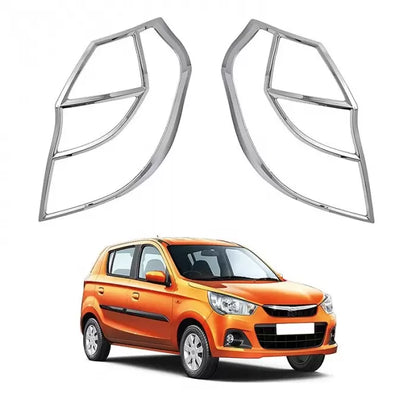 Galio Maruti Suzuki Alto K10 2014-2019 Tail Light Chrome Garnish Cover Trim (Set Of 2Pcs.)

by Galio