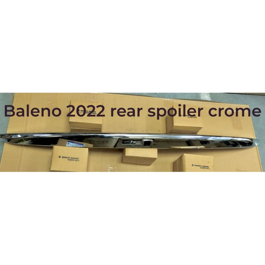 Maruti Suzuki Baleno 2022 Onward Rear Dicky Chrome Spoiler With Camera Hole

by Imported