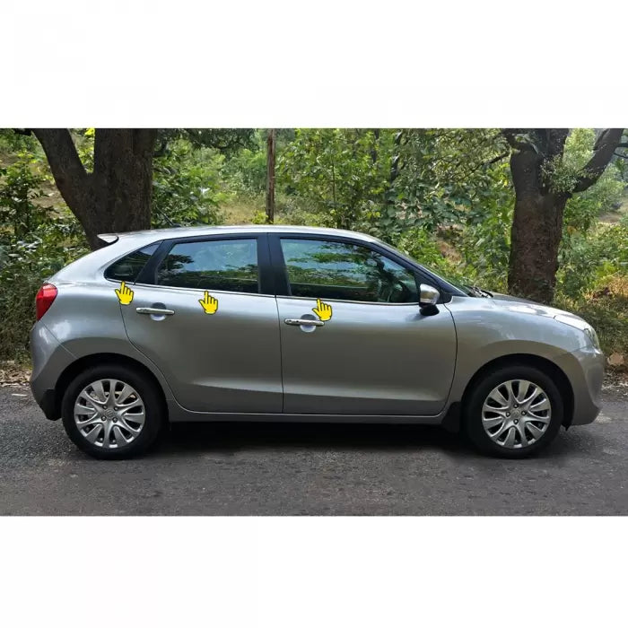 Maruti Suzuki Baleno 2015-2022 Lower Window Chrome Garnish Trims (Set Of 6Pcs.)

by Imported