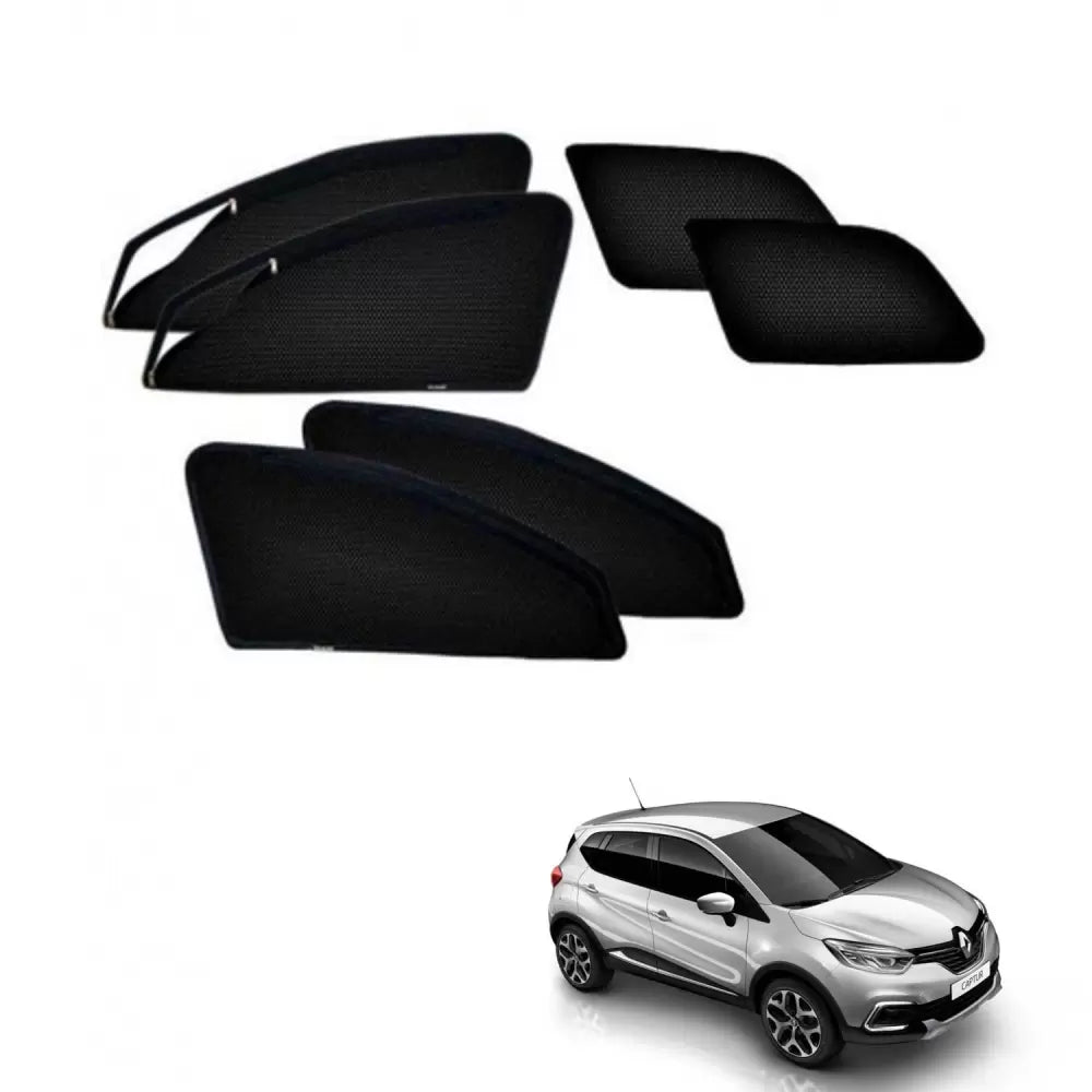 Renault Captur 2017 Onwards Zipper Magnetic Window Sun Shades - Set Of 6