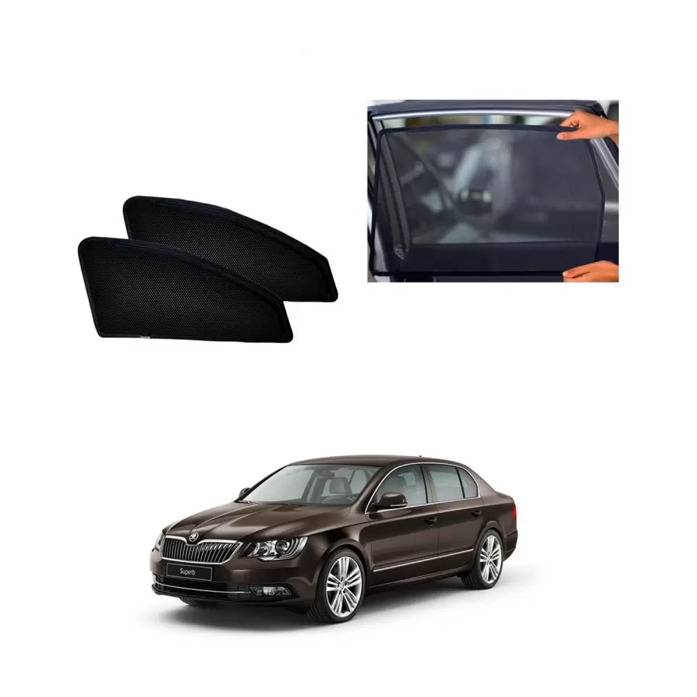 Skoda Superb Zipper Magnetic Window Sun Shades (Set Of 2Pcs, Front Windows)