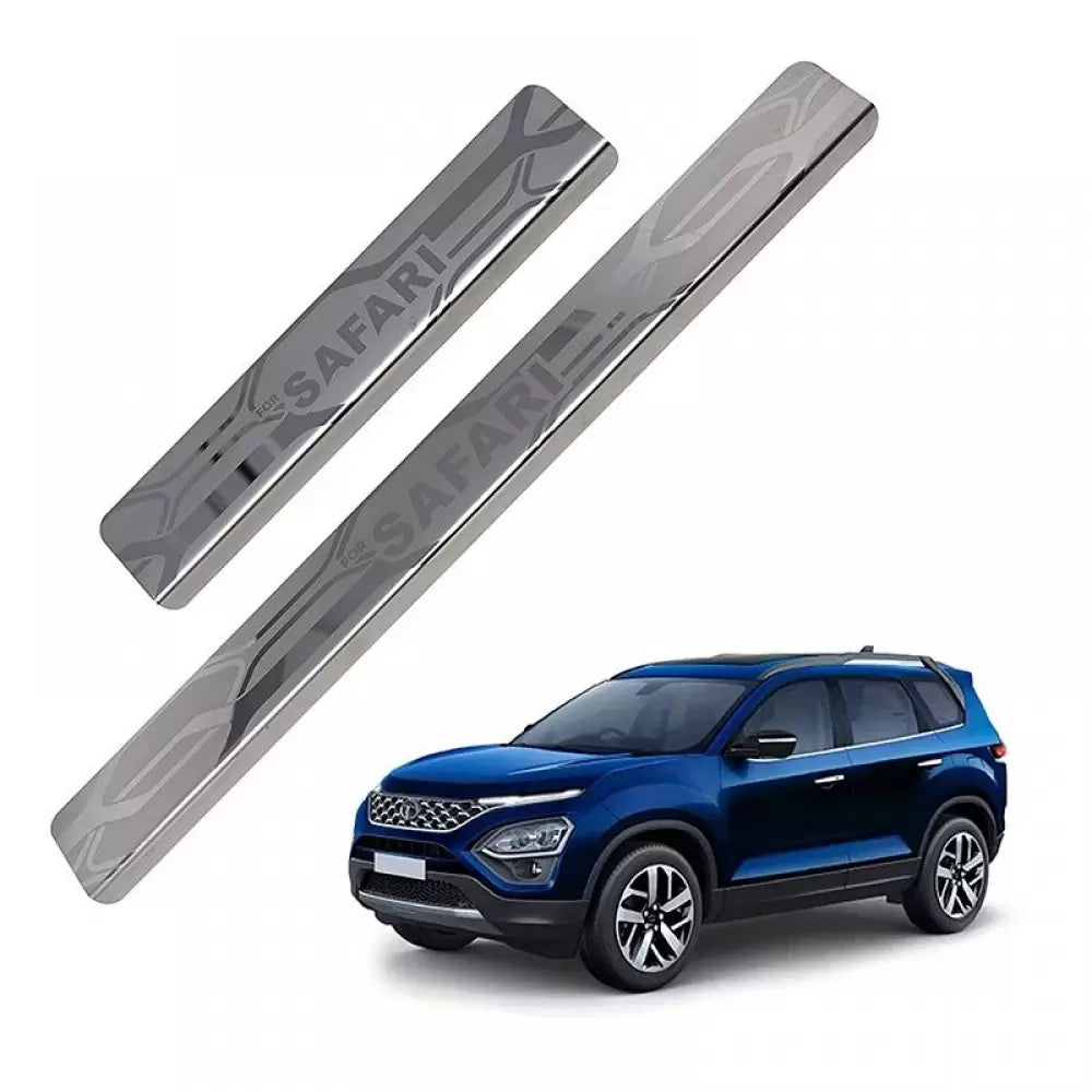 Tata Safari 2021 Stainless Steel Door Scuff Foot Sill Plate Guards (Set of 4 Pcs.)

by Galio