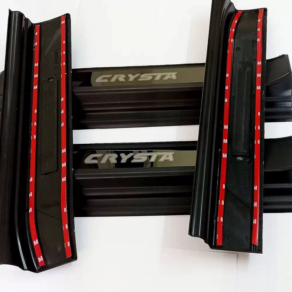 Toyota New Innova Crysta Facelift 2021 LED Scuff Sill Plate Black Glossy with Blue Light (Set of 4Pcs,)

by Imported