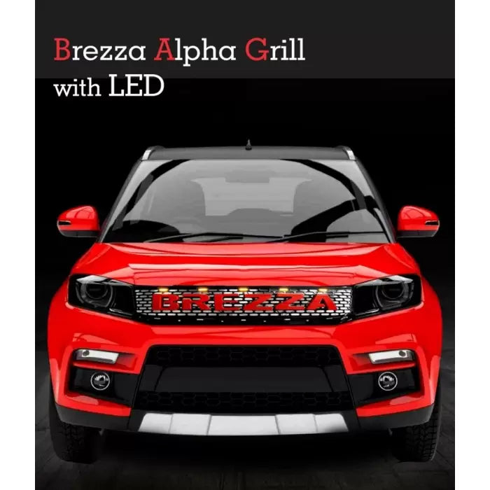 Maruti Vitara Brezza Logo Front Custom Fitted Alpha Front Grill

by Imported